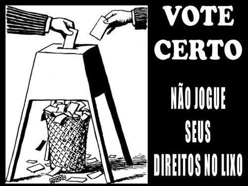 Espero que o seu voto seja consciente, pois ele é fundamental para o futuro do país