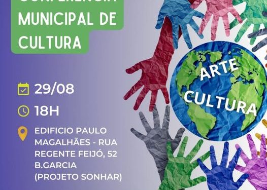 Conselho Municipal de Política Cultural de Lins (CMPC), realizará no dia 29 de agosto de 2023 a 3ª Conferência Municipal de Cultura