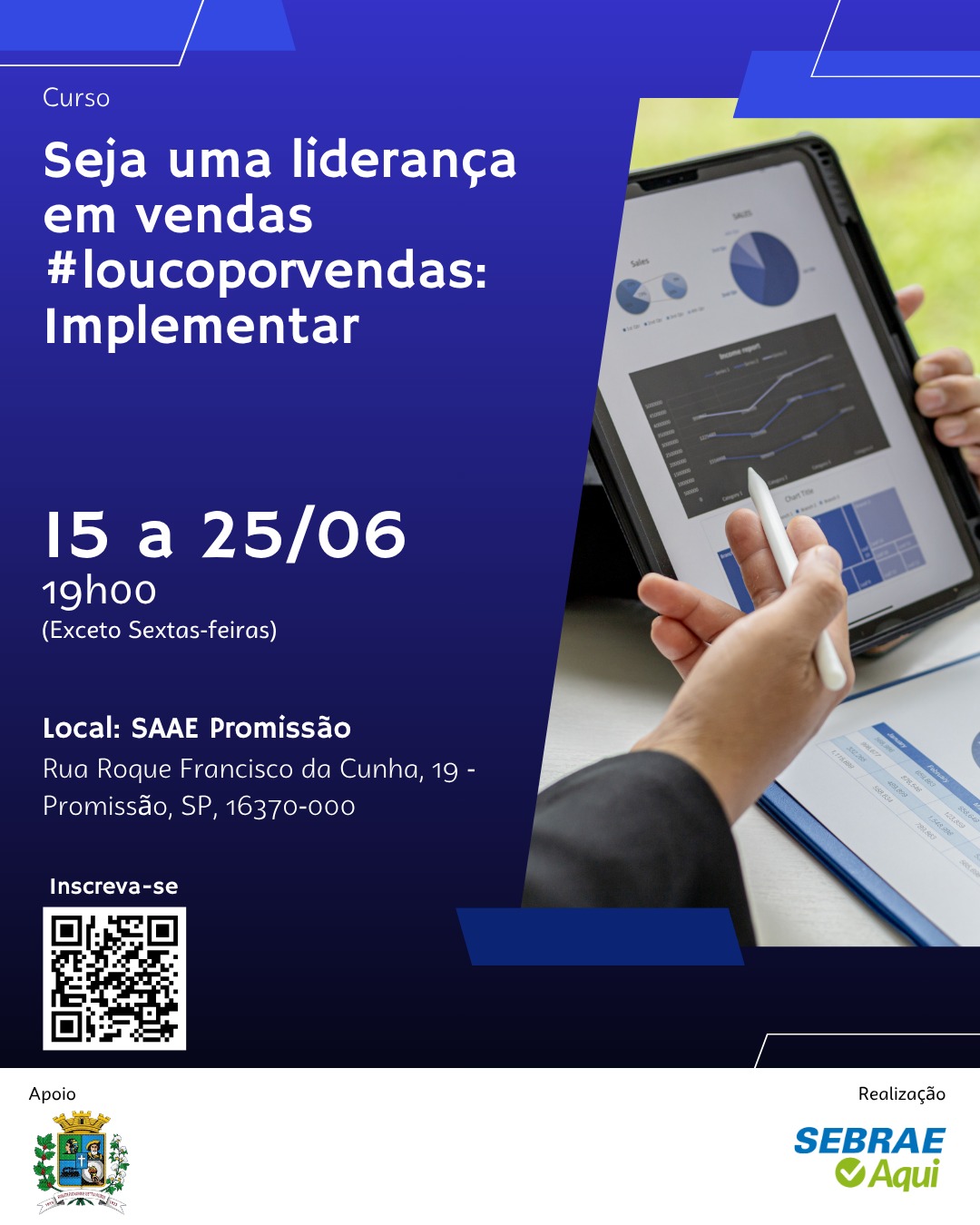Curso gratuito do Sebrae-SP capacita empresários para liderar equipes e aumentar vendas em Promissão
